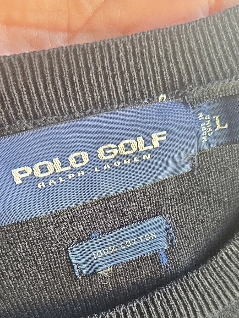 Polo Golf Ralph Lauren Navy Blue Sweater Size Large